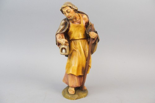 Krippenfigur hirte mit stock - krippenfigur,
