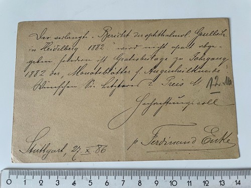 Mitteilung 1886