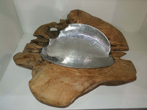 Teakholz schale mit - teakholz, alueinlage