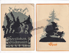 2 Karten Scherenschnitt