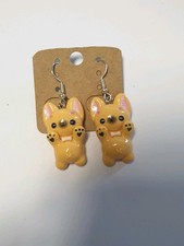 Ohrringe selfmade kleiner Hund welpe Modeschmuck handgefertigt 