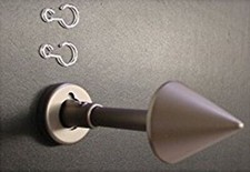 Raffhalter 2 Stück., Farbe silber, Garesa »Semara«  -578166-