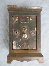 Antike Metallspardose als Tresor 13,5cm x 8,8cm x 6,2cm