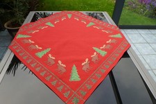 Neuwertige Mitteldecke Handarbeit  Lupenstickerei Tischdecke Weiß 80 x 80 cm  29