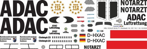 Decal 161 135 adac - decal, d-hxac