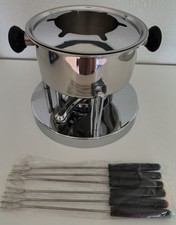 Fondue Set Käsefondue Fleisch Fondue Edelstahl Metall Inkl. Gabeln Neu Unbenutzt