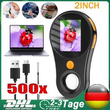 Tragbare 500X Vergrößerung Digital Mikroskop Lupe mit 8 LEDs Mikroskop Kamera DE
