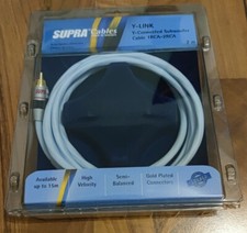 Supra Cables,Subwooferkabel Y-LINK 1RCA-2RCA,2m,mit OVP+Rechnung vom 23.04.25