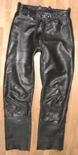 Damen- LEDERJEANS / Biker - Lederhose OHNE PO- TASCHEN in schwarz ca. Gr. 36/38