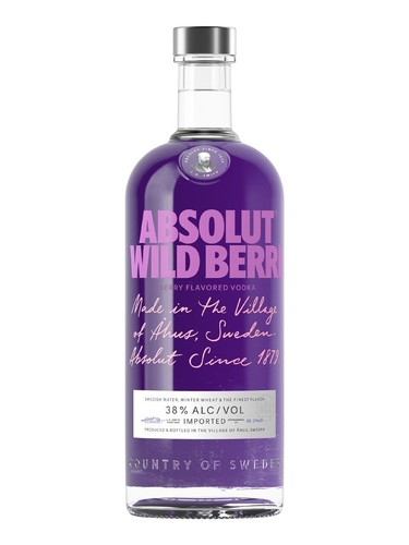 Absolut wild berry vodka - berry,