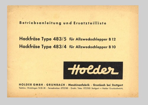 Holder hackfräse bodenfräse - holder,