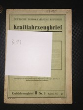 MZ ES 150 DDR Kfz Brief