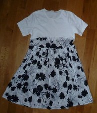 Jottum Tunika mini Kleid Gr. 146 / 152 ( 158 ) Schwarz weiß semi transparent