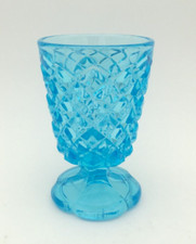 Blauglas Preßglas Fußbecher