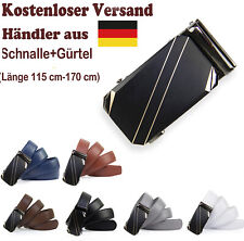 Herren Gürtel mit Ratsche automatik Schnalle Kunst Leder Gürtel Anzug-Jeans-Hose