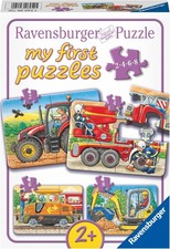 Ravensburger Kinderpuzzle - 06954 Bei der Arbeit - My First Puzzle mit 2,4,6,8