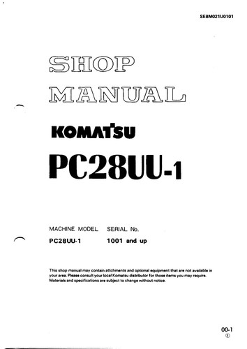 Komatsu pc28uu workshop - pc28uu-1,