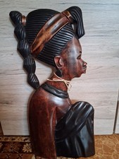 Wanddeko Afrikanerin  Tropenholz