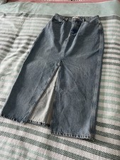 Damen Jeans Rock Blau L