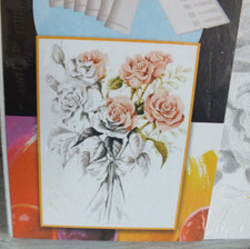 Starter Set für Acrylmalerei Rosen Acrylfarbe Bild Rosenstrauß 30 x 40 cm