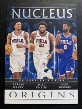 2024-25 Panini Origins - Nucleus #1 - Tyrese Maxey, Joel Embiid, Paul George