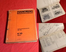 Ersatzteilliste Hanomag K 10 Serie B Raupe , incl. Motor D 961, Planierraupe