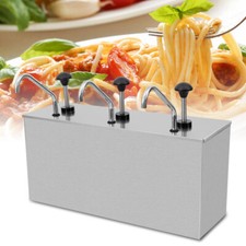 3x4 Liter Edelstahl Pump Saucenspender Edelstahl Ketchup Spender Senf Behälter!