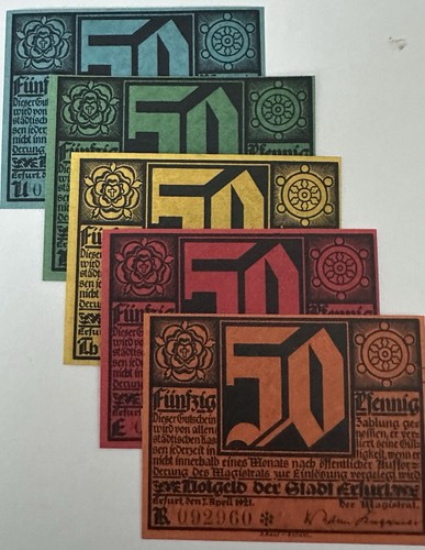 Serie notgeld der stadt erfurt - serie,