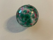 Glaskugel zum Hängen, mundgeblasen, Fenster Dekoration, Ø 6cm, grün, rosa