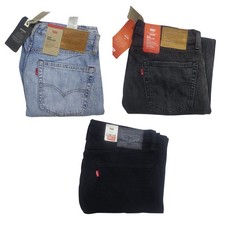 Levis 505 Reguler Fit Stretch Denim Herren Jeans 100% Original Neu Mit Etikett