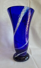 Vase Kobaltblau weiße