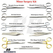 Veterinär Chirurgisch OP Instrumente Hemostat Nadelhalter Schere Zange Set