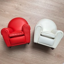 POLTRONA FRAU Mini Vanity Fair - Red & White - Miniature Armchair - as new