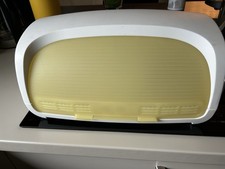Tupperware BrotMax A107 weiß-gelb Brot Brotkasten, Brot-Max, Brotaufbewahrung