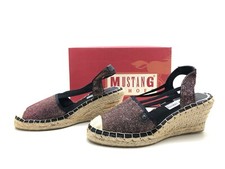 Mustang Damen Sandalen Gr. 39 Sandaletten Riemchensandalen Komfortschuhe Rot