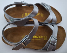 Birkenstock Rio, silberne Sandaletten - UK 5, EUR 38 normal