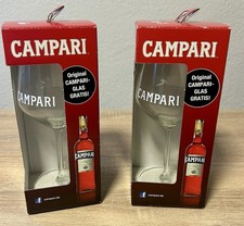 2x Campari Glas Original im Karton – Sammler Gläser Neu OVP