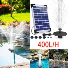 400L/H Akku Solar Teichpumpe Bachlaufpumpe Solar Pumpe Gartenbrunnen Wasserspiel