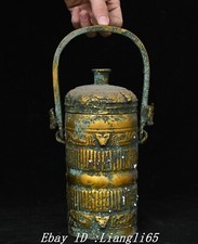 Alte Bronze Ware Gold Portable