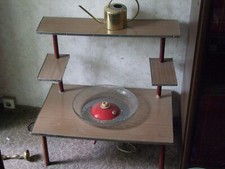 DDR ZIMMERSPRINGBRUNNEN MIT BLUMENBANK 50er Luftbefeuchter Duftlampe Duftbrunnen