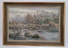 Gemälde Fritz Laube Enten