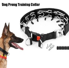 Verstellbarer Hundetrainingshalsband S-XL Zacken-Pinch-Kette Nylon+Stahl DE