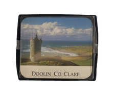 Doolin County Clare Untersetzer x 6 Vintage Kork Irland Irish Doonagore Castle