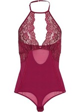Neu Sexy Stringbody ohne Bügel Gr 40/42 Kirschrot Damen String-Body Erotikwäsche