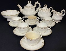 MINTON & CO altes englisches TEESERVICE / SERVICE  6 Pers. M & Co. BIEDERMEIER