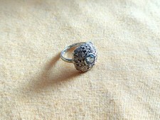 Original Theodor Fahrner Ring aus 925 Silber mit einem Spinell