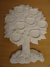 6 große Keramik Rohlinge 2 Sonnen 2 Kinder unter Schirm Foto Baum Schmetterling