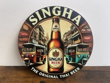 SINGHA BEER  Bier Werbeschild Vintage Retro 20cm BAR DEKO PARTY KELLER