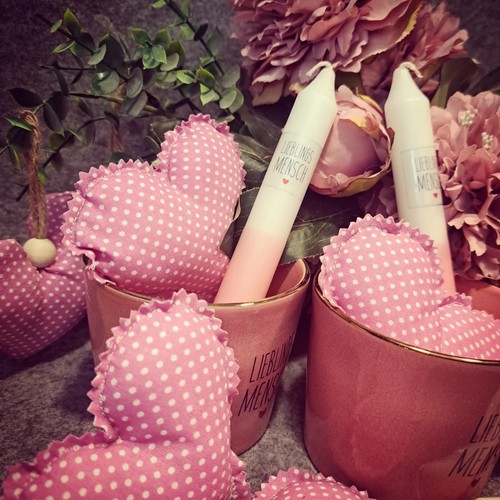 Neu stoffherz rosa - neu,