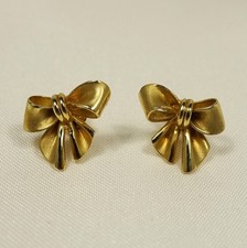 Gold Schleifen Ohrstecker 333